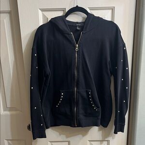 Black Studded Women's Hoodie